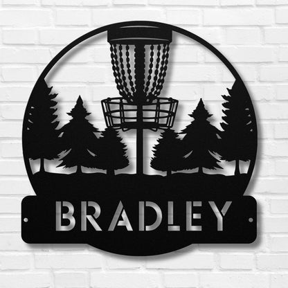 Personalized Disc Golf Metal Wall Sign