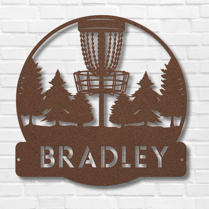 Personalized Disc Golf Metal Wall Sign