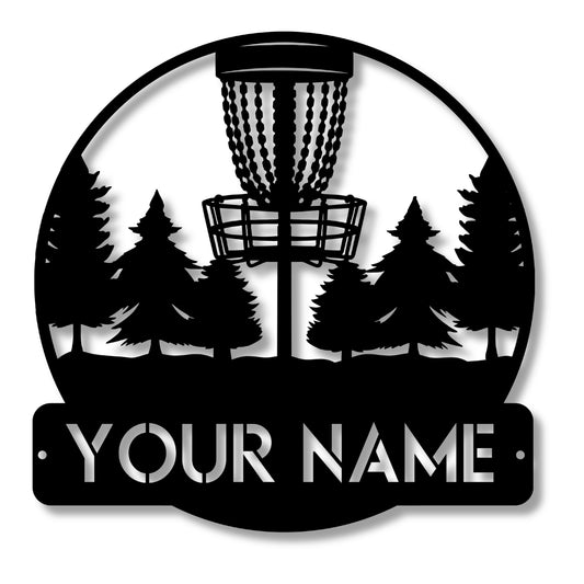 Personalized Disc Golf Metal Wall Sign