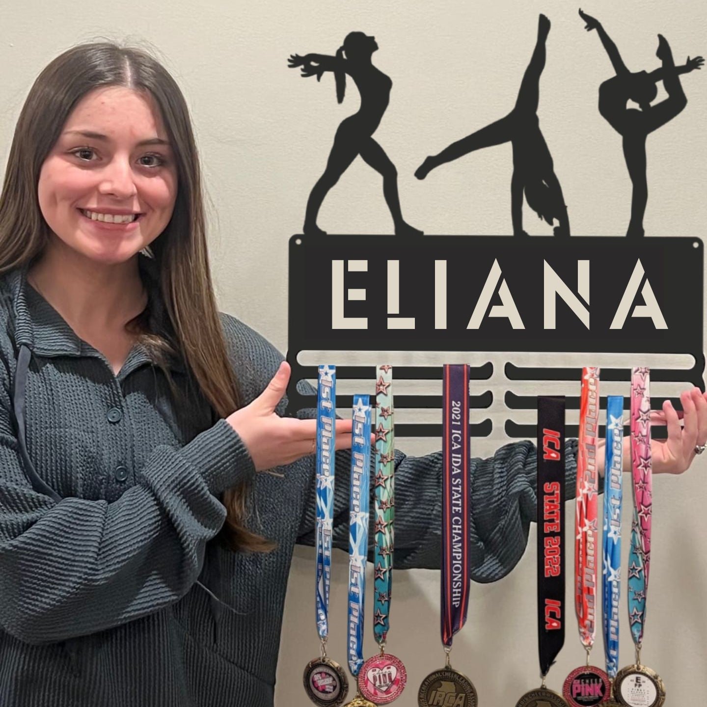 Personalized Gymnastics Medal Holder